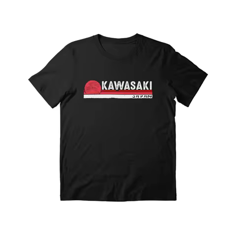 Kawasaki Japan Vintage Essential T-Shirt Retro Outdoor Equipe Unisex Summer Rider Motorcycle Enthusi