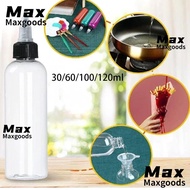 MAXG 10PCS Oil Liquid Dropper Bottles, Plastic Transparent Empty Hair Dye Bottle, Portable 10ml/15ml/20ml Inks Twist Cap Bottles Plastic Refillable Bottle