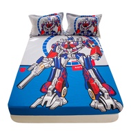 Cartoon Bedsheet Transformers Fitted Bedsheet Boys Bed cover Bedsheet Single