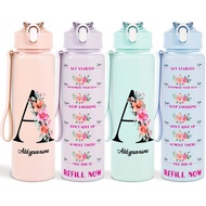 Large Capacity with Time Display  Pink Birthday Leakproof/Floral Father's Day Mint Green Pastel/ Gym