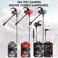 Handsfree/headset Gaming pubg/ml/ff Edifier Stereo Earphones Games Plus Mic Universal Jack Audio 3.5