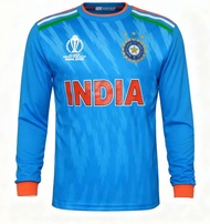 Full Sublimation Material! India Cricket World Cup 3D  Long Sleeve:O NECK AND POLO COLLAR  Support N