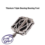 GUB GC090 Ultralight Titanium Pedals Road Mountain Bike 3 Bearing Cycling Titanium Axle Footpegs Fla