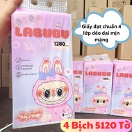 Thùng 4 Bịch Giấy Rút Treo Tường 1280 Tờ Labubu Chính Hãng Giấy Đa Năng 4 Lớp