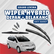 Nissan Livina Hybrid Blade Car Wiper + Premium Rear Wiper Wiper Blade Car Wiper