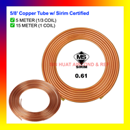 5/8" Copper Tube Aircond Piping / 5/8 Copper Air Cond Air Conditioner Pipe Copper