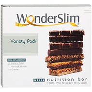[USA]_WonderSlim High Protein Nutrition Bar / Meal Replacement Diet Bars - Variety Pack (7ct) - Low