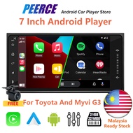 PEERCE 4GB+64GB ANDROID CAR PLAYER MYVI GEN3 AND TOYOTA WITH WIRED AND WIRELESS APPLE CARPLAY AND ANDROID AUTO 7 INCH IPS DISPLAY