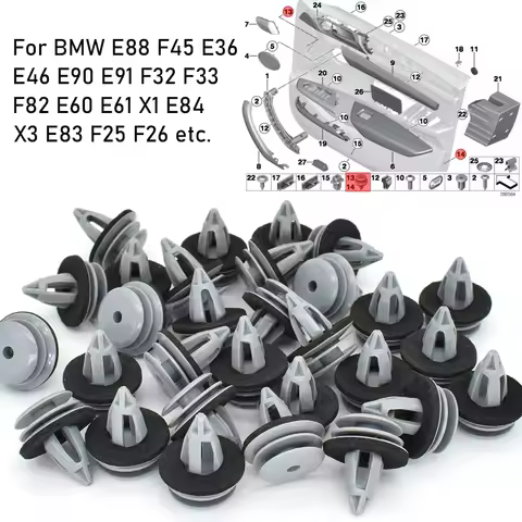 10-50Pcs OE 51418224781 Door Panel Trim Retainer Clips Plastic Fasteners Fit BMW E88 F45 E36 E46 E90