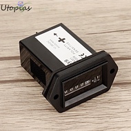 UTOPIAS Engine Hour Meter, 12-36V DC Hour Meter Timer, Universal Timer Engine Hour Gauge Outboard En