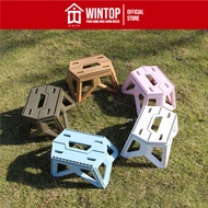 Wintop Plastic Folding Step Stools Camping Square Stools Outdoor Portable Foldable Camping Chair