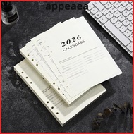 APPEAEA Binder Inner Page, Daily Planner Perforated Sheets A5 Notebook,  Refill Page Loose Leaf Agen