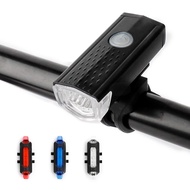 ❃♨✇ USB Rechargeable Bike Light Set Front Light with Taillight Easy to Install 3 Modes Bicycle Accessories for the Bicycle