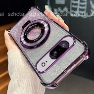 Phone Casing Google Pixel 8/ Pixel 8A/ Pixel 8 pro Luxury Ring Magnetic Folding Bracket Stylish Plat