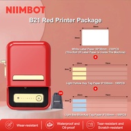 NIIMBOT B21 Label Printer Wireless Bluetooth Thermal Label Tape Roll Label Sticker Label Maker