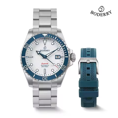 Boderry Titanium Diver Watch Automatic Mechanical Wristwatch Mens For Seiko Sport 200M Waterproof Lu