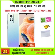 NANO - PPF sticker protects Redmi Note 12- 12 Tubo- 12S- 12C- 12T Pro- 12 Pro against high-quality s