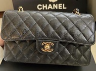 Chanel Classic Flap Bag 黑金荔枝紋手袋 CF23