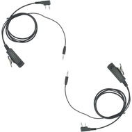 2pack Push-To-Talk K1 Cable with Aux 3.5mm Male Adapter PTT Mic for Baofeng UV-5R Retevis RT18 RT19 