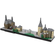 MOC-Aachen City Skyline Building Street View Toy Model Three-Dimensional Assembled Building Block De