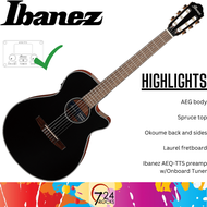 724ROCKS Ibanez Guitar Ibanez AEG50N AEG Series Acoustic Electric Guitar AEG50N-BKH Classical Guitar ibanez acoustic guitar acoustic 41 inch guitar acoustic electric semi acoustic guitar semi acoustic kapok gitar klasikal