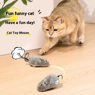 Cat Toy Cat Toy Little Mouse Plush Pet Cat Toy Simulation Mouse Clockwork Mouse Kitten Self-Happy Ca