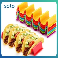 ♫ Taco Holders Colorful Mexican Food Hard Stand Holds Soft Shells Wave Shape Kitchen Tool Restaurant