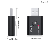 Legend USB Bluetooth 5.0 Transmitter Receiver หูฟังทีวี Car Bluetooth Receiver