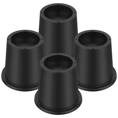 4Pcs Round Bed Riser Lift Height of 4 Inch Furniture Lift Riser Block Plastic Sofa Raising Block for