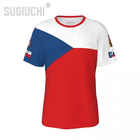 Unisex Nation T-shirt Czech Republic Flag Czechs T-shirts For Men Women Soccer Football Fans Gifts C