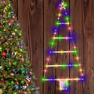 Christmas Hanging LED Ladder Tree Lights, 2.46ft/3.05ft 8 Modes & Timer, Battery Operated Lights for
