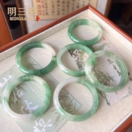 飄花陽綠獨龍玉手鐲 翡翠色金絲綠東陵玉冰種老坑玉石手鐲