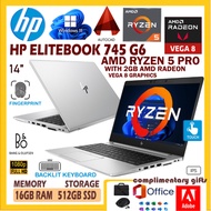HP ELITEBOOK 745 G6 TOUCHSREEN -AMD RYZEN 5 PRO / 2GB AMD RADEON VEGA 8 GC / 16GB DDR4 RAM / 512GB S