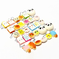 Banggood Kawaii 10Pcs Exquisite Squishy Random Charm Soft Panda/Bread/Cake/Buns Phone Straps Toys De