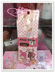 小花花日本精品♥ Hello Kitty 美樂蒂 手機掛帶 手機帶頸掛 識別證帶 頸帶掛 粉色小兔00902205