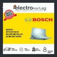 BOSCH DFS 067A51B  SILVER METALLIC SLIMLINE HOOD (60CM) (EXCLUDE INSTALLATION)