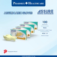 ASSURE Latex Exam Gloves Powdered 100 Pce/Box