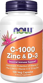 Now Foods C-1000 Zinc & D-3, Veg Capsules