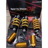 SCK RACING D2 LC135 Y15 RS150 ADJUSTABLE MONOSHOCK FILEX HOSE WITH TANK(Adjustable rebound damping 3