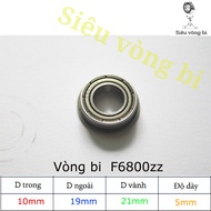 Flange bearing F6800ZZ - Rim bearing F6800ZZ - Standard 10x19x5mm (rim 21mm)