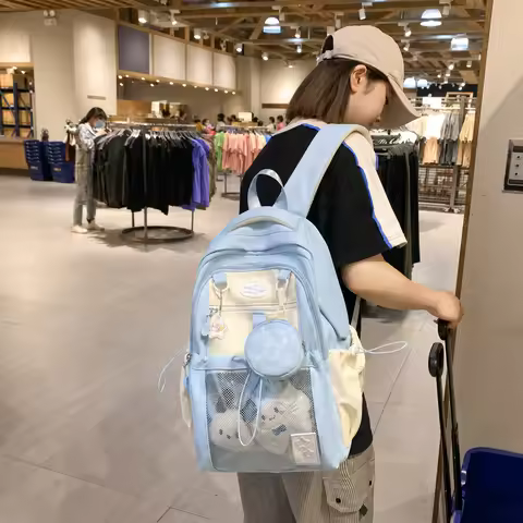 Large Capacity Daypack Stylish Nylon Ita Backpack Casual School Bag Large Capacity Girls School Back