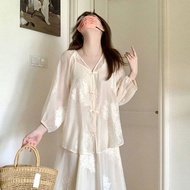 Chinese Zen Cool Feeling Improved Hanfu Ancient Style Two-Piece Outfit Skirt