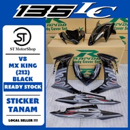 YAMAHA LC-135 LC135 V8 MX KING (213) BLACK COVER SET (STICKER TANAM) RAPIDO NEW ACCESSORY AKSESORI