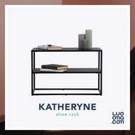 KATHERYNE 70x30cm Storage Rack/ Storage Shelf/ TV Rack/ RAK Rendah in Metal, Color Matt Black