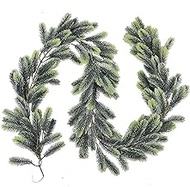 Artiflr 6Ft Christmas Garland, Artificial Pine Garland Holiday Decor for Outdoor or Indoor Home Garden Artificial Green Greenery, or Fireplaces Holiday Party Decorations