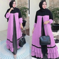 luna maxi ceruty bebydoll rompi /gamis syarii rompi ceruty bebydoll