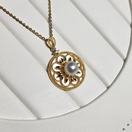 Vedis "Oyster Shell" Natural Sea Pearl Necklace 6.5mm - 7mm