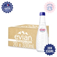 evian Sparkling Natural Mineral Water Glass (20 x 330ml Carton)