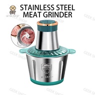 [In Stock]Speedy Food Chopper Meat Grinder Chopper Electric Stainless Steel Blender 4 Blades Meat Grinder With Turbo Cutter 2L Large Capacity