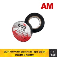 3M 1710 Vinyl Electrical Tape Black (18MM X 10MM)